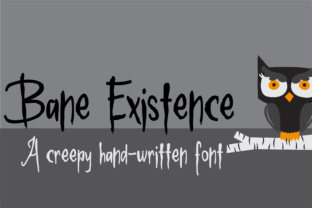 Bane Existence: A Creepy Handwritten Display Font