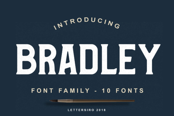Bradley Family Font: Bold Typography for Handmade Labels, Invitations & Packaging