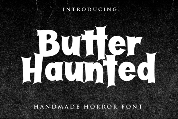 Butter Haunted: A Bold Display Font for Horror-Inspired Marketing Designs