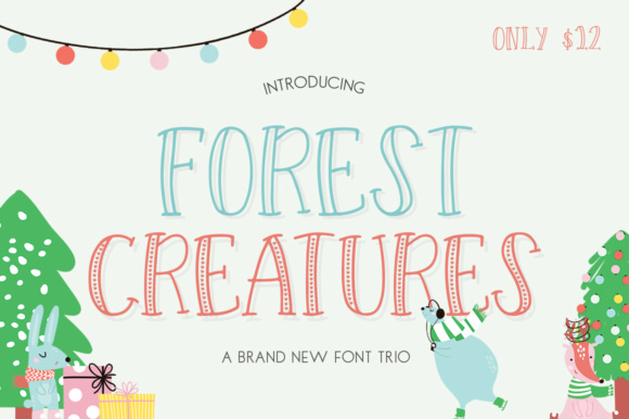 Forest Creatures Trio: A Playful Display Font for Campaigns