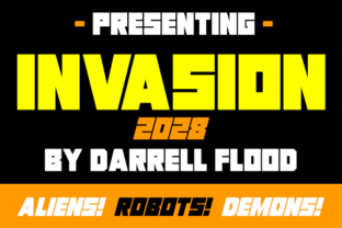 Invasion 2028: A Futuristic Display Font for Bold Branding