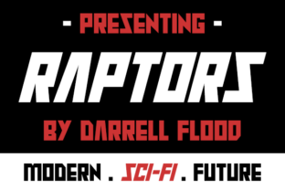 Raptors: A Sci-Fi Display Font for Futuristic Branding Projects