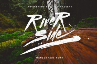 River Side: A Hand Painted Display Font for Your Brand