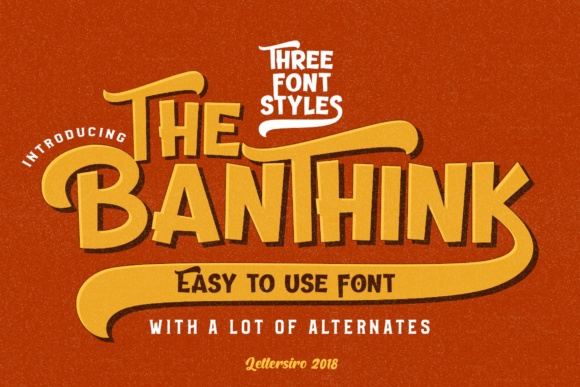 The Banthink: A Modern Display Font for Bold Branding